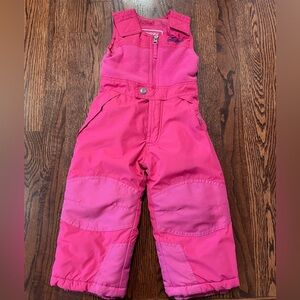 Snozu Girls Size 2T Pink Snow Bibs